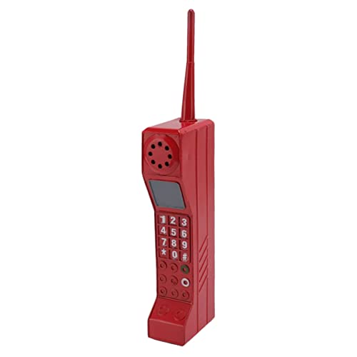 DECHOUS Vintage Mobiltelefon Modell Ornament Retro Tischdekoration Für Nostalgische Akzente Ideal Als Tischschmuck Oder Bühnenrequisite Rotes Design Für Stilvolle von DECHOUS