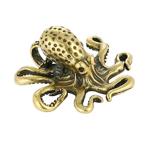 DECHOUS Vintage Oktopus Ornament Kreative Tischdekoration Oktopus Figur Als Stilvolle Wohnaccessoires Und Geschenkidee Für Meeresliebhaber Und Naturliebhaber von DECHOUS