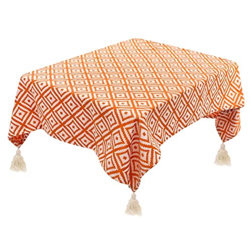 DECHOUS Vintage Tischdecke Rechteckige Tischdecke Dekorative Tischdecke Für Zu Hause Tischdecke Zu Hause Tischläufer Hausbedarf Esstisch Retro-tischdecke Orange Polyester (Polyester) von DECHOUS