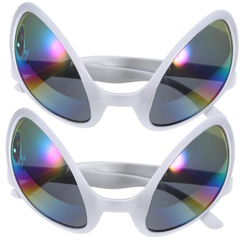 DECHOUS Witzige Alien Brillen Lustige Kostümbrille Für Karneval Fasching Und Partys Silikonrahmen Mit Bunten Gläsern Ideale Accessoires Für Erwachsene Und von DECHOUS