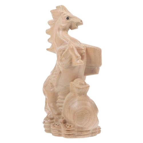 DECHOUS schnitzereien aus Holz Hasenohren Kostüm Plüsch Heimdekoration Ornamente Kommode büro Dekoration Office Decoration holzdeko Pferdestatue nach Hause Haushaltspferd-Statue Mahagoni- von DECHOUS