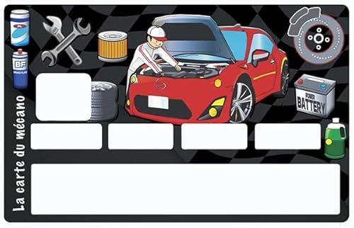 Die Berufe – Die Karte des Mechanismus – Aufkleber für Kreditkarten – Unterscheiden und dekorieren Sie Ihre Bankkarte nach Ihren Wünschen von DECO-IDEES