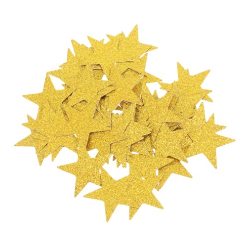 DECOMELODY 100St -Konfetti geburtstagsdekoration geburtstagskarten Geburtstagsdeko Sterne Tischdekoration hochzeit dekoration metallische Ausschnitte Sterne glänzen Papier Golden von DECOMELODY