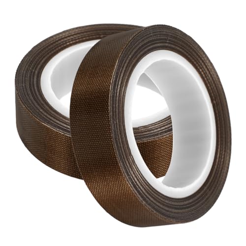 DECOMELODY 2 Rollen hitzebeständiges Klebeband Hitzebeständiges Band Hochtemperaturklebeband Industrie-Klebeband dichtungsbänder dichtungsband PTFE-Bänder Isolierbänder Teflontuch Coffee von DECOMELODY