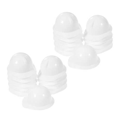 DECOMELODY 40st Mini-bauhut Anstoßkappe Mini-bauschutzhelme Mützen Für Männer Miniatur-helmspielzeug Unisex-fischerhut Schlafmütze Helme Für Schutzhelme Kappen Männer Mütze Hüte Weiß Plastik von DECOMELODY