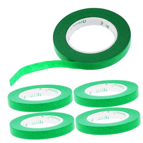 DECOMELODY 5st Abdeckband Gesichtsband Dichtungsband Für Rohrlecks Kantenabschlussband Etikett Sprühkleber Klebeband Selbstklebend Markierungen Nadelstreifenband Maskenband Papier Green von DECOMELODY