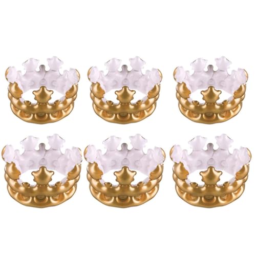 DECOMELODY 6Pcs Pvc Aufblasbare Kronprinzessin Party Dekorationen Ballon Ständer Für Tische Party Kronen Goldballons Goldkuchen Dekorationen Geburtstagsdekorationen Für Jungen Schlösserte von DECOMELODY