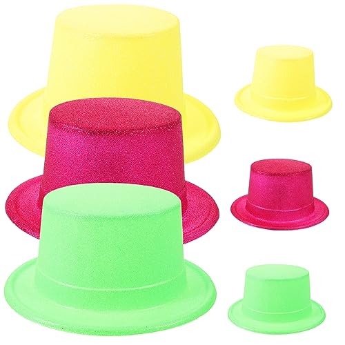 DECOMELODY 6st Partyhüte Aus Papier Cosplay -hut Fedora-kostümhut Kostüm Hüte Papierhüte Zauberer Mütze Fedora-kappe Party-fedora-hut Papierkappe Hüte Anziehen Papier Tophat von DECOMELODY