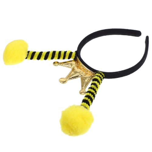 DECOMELODY Bienen Stirnband Erwachsenenkostüme Kopfband Bienen Party Kopfschmuck Bienen Dekorationen Bienen Tentakel Kopfschmuck Halloween Party Stirnband Bienen Antennen Stirnband von DECOMELODY