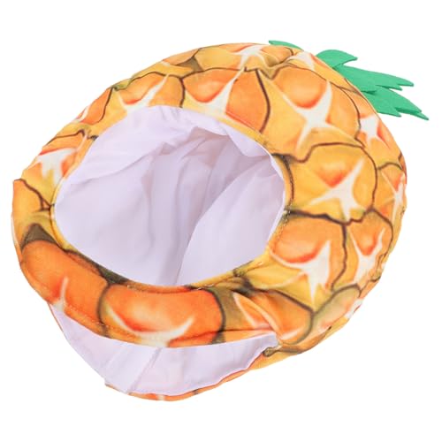 DECOMELODY Cartoon-fruchtmaskenhut Plüschiger Obsthut Strohhut Plüsch-ananas-hut Babymützen Ananas-shirt Vintage Trucker-mütze Ananas-kostümhut Neuheit Hut Quallenhut Hüte Pp Baumwolle Yellow von DECOMELODY