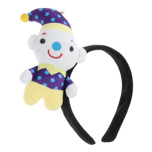 DECOMELODY Süßes Clown-haarband, Lustiger Clown-kopfschmuck Für Mädchen, Clown-kostüm-zubehör, Clown-kopfbedeckung, Party, Foto-requisite, Clown-stirnband, Halloween-stirnband von DECOMELODY