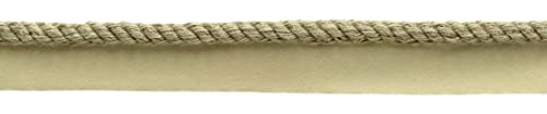 0,5 cm (4/16 Zoll) Solide gedrehte Seil Kordel mit Lippe (Stil # 0025S) Dunkelsandbeige #A8 (Graubraun Beige), verkauft von The Yard (0,9 m) von DÉCOPRO