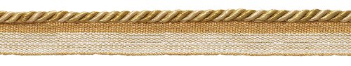 Goldfarbene Barock-Kollektion, 11 m, klein, zweifarbig, 1,9 cm Kordel mit Lippe, Stil Nr. 0316BL, Farbe: Gold Medley – 8633 von DÉCOPRO