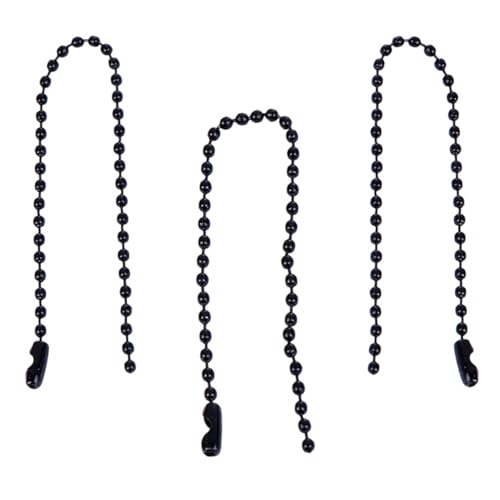 DECORNIJIA 100 Stück Schwarze Kugelkette aus Robustem Eisen Lange Perlenkette für Anhänger Schlüsselanhänger Basteln und Dekoration Langlebige Metallkette mit Glatter Oberfläche DECORNIJIA 100 Stück Schwarze Kugelkette aus Robustem Eisen Lange Perlenkette für Anhänger Schlüsselanhänger Basteln und Dekoration Langlebige Metallkette mit Glatter Oberfläche von DECORNIJIA