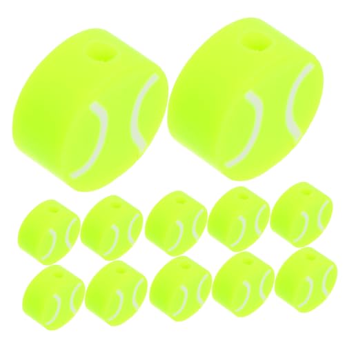 DECORNIJIA 100 Stück Weiche Keramikperlen Sportperlen Perlen-anhänger Bausatz Für Armbänder Aus Tonperlen Perlen Für Tennisbälle Tennisperlen Für Die Schmuckherstellung Polymer-ton Green von DECORNIJIA