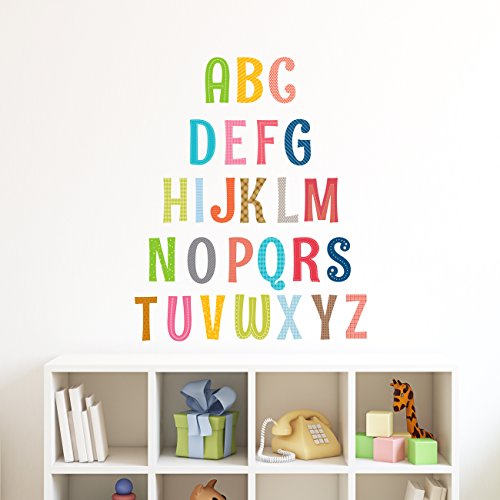 DECOWALL DA-1701A Großbuchstaben Englisch Alphabet Wandtattoo Schlafzimmer Kinderzimmer von DECOWALL