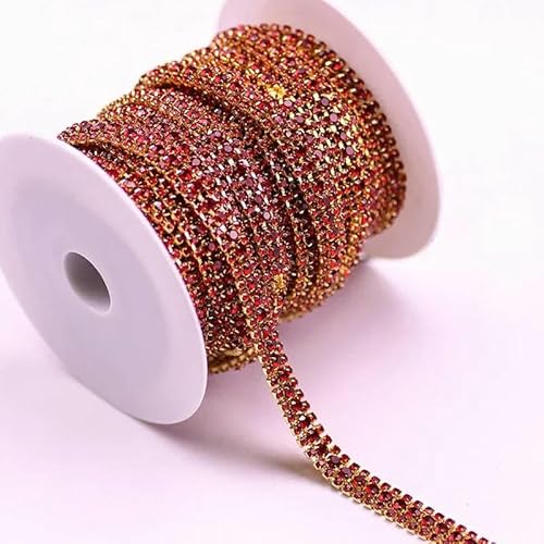 1/10 Yard 3 Reihen Crystal AB Strass Cup Kette Gold Silber Basis mit Kralle Kleid Dekoration Trim Applikation Nähen auf Kleidersäcke-01 Lt Siam-30CM 1/10 Yard 3 Reihen Crystal AB Strass Cup Kette Gold Silber Basis mit Kralle Kleid Dekoration Trim Applikation Nähen auf Kleidersäcke-01 Lt Siam-30CM von DEFRTG