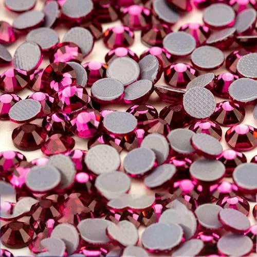 10.000 Stück Glaskristall-Hotfix-Strasssteine mit flacher Rückseite, Glitzer-Strasssteine für DIY-Stoffkleidung, 042 Fuchsia, SS20 – 10.000 (Stü 10.000 Stück Glaskristall-Hotfix-Strasssteine mit flacher Rückseite, Glitzer-Strasssteine für DIY-Stoffkleidung, 042 Fuchsia, SS20 – 10.000 (Stü von DEFRTG