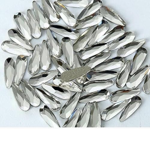 100 Stück Mix Clear Series Nagel-Strasssteine mit flacher Rückseite, Diamant-Edelsteine, 3D-Glitzer, Nagelkunst-Dekorationen, Set 22, 100 Stück 100 Stück Mix Clear Series Nagel-Strasssteine mit flacher Rückseite, Diamant-Edelsteine, 3D-Glitzer, Nagelkunst-Dekorationen, Set 22, 100 Stück von DEFRTG