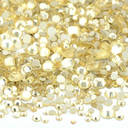 1400 Stück Mix-Größe Mix AB Farbe GRhinestone Flatback Kristallsteine Nicht Hotfix Strass Applikationen für Nagelkleid Handwerk-Jonquil von DEFRTG