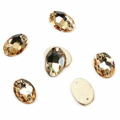 3210 ovale Aufnähsteine aus Glas, AAAAA, zum Aufnähen von Strasssteinen für Strassapplikationen, Kleider, Kleidung, Golden Shadow, 11 x 16 mm, 72 3210 ovale Aufnähsteine aus Glas, AAAAA, zum Aufnähen von Strasssteinen für Strassapplikationen, Kleider, Kleidung, Golden Shadow, 11 x 16 mm, 72 von DEFRTG