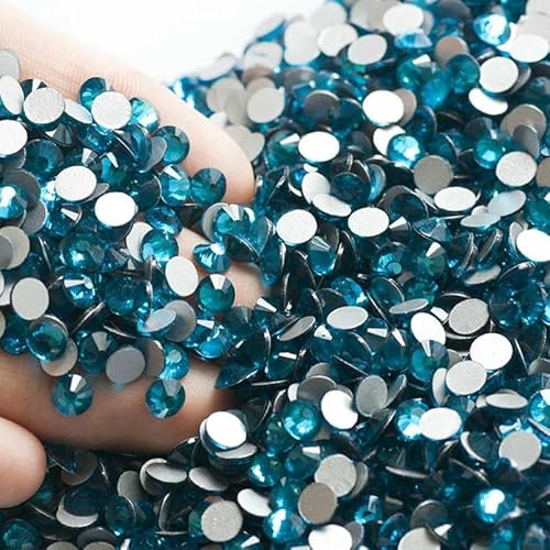 Flache Rückseite, Kristall-Strasssteine, Nagelkleidung für Handarbeiten, DIY, Basteln, Dekor, Edelsteine, Blauer Zirkon, SS12, 1440 Stück Flache Rückseite, Kristall-Strasssteine, Nagelkleidung für Handarbeiten, DIY, Basteln, Dekor, Edelsteine, Blauer Zirkon, SS12, 1440 Stück von DEFRTG