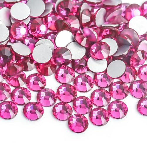 Hellrosa/Rose/Fuchsia/Siam-Glas 3D-Nagelkunst-Strasssteine SS3~SS34, Kristallnägel, keine HotFix-Dekorationen-Fuchsia-SS3, 1440 Stück Hellrosa/Rose/Fuchsia/Siam-Glas 3D-Nagelkunst-Strasssteine SS3~SS34, Kristallnägel, keine HotFix-Dekorationen-Fuchsia-SS3, 1440 Stück von DEFRTG