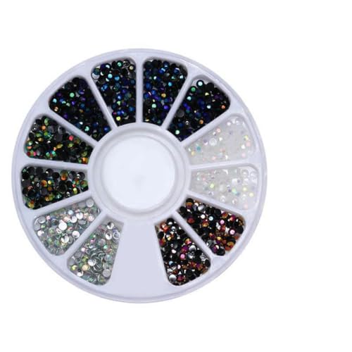 Nagelteile Nail Art Glitzer Strass Kristall Edelsteine Schmuck Perlen Maniküre Dekoration Zubehör Nagelzubehör für -09 von DEFRTG