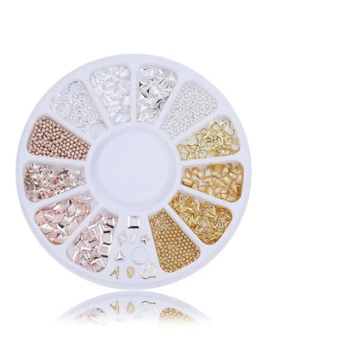 Nagelteile Nail Art Glitzer Strass Kristall Edelsteine Schmuck Perlen Maniküre Dekoration Zubehör Nagelzubehör für -12 von DEFRTG