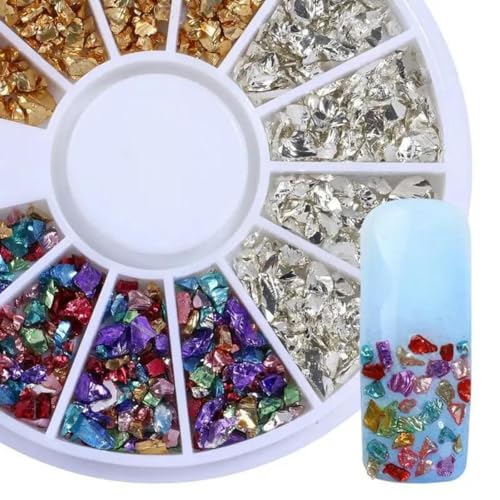 Nagelteile Nail Art Glitzer Strass Kristall Edelsteine Schmuck Perlen Maniküre Dekoration Zubehör Nagelzubehör für -36 von DEFRTG