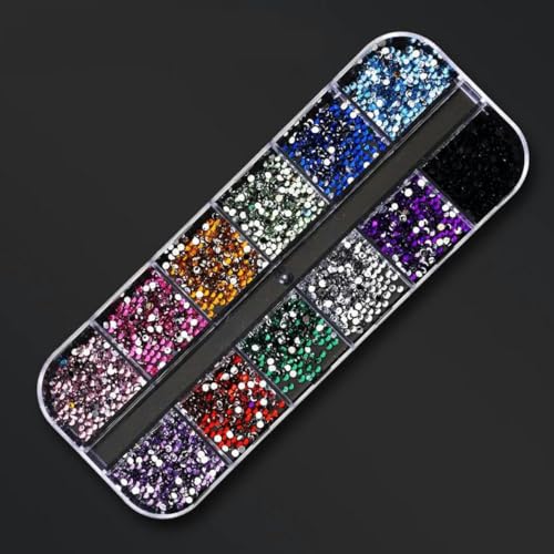 Nagelteile Nail Art Glitzer Strass Kristall Edelsteine Schmuck Perlen Maniküre Dekoration Zubehör Nagelzubehör für -G-24 von DEFRTG