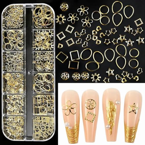 Nailart-Strassstein-Set, 2400 Stück, Nagel-Edelsteine, AB, flache Rückseite, Strasssteine mit Aufbewahrungs-Organizer für Design, Bright Holiday-134 von DEFRTG