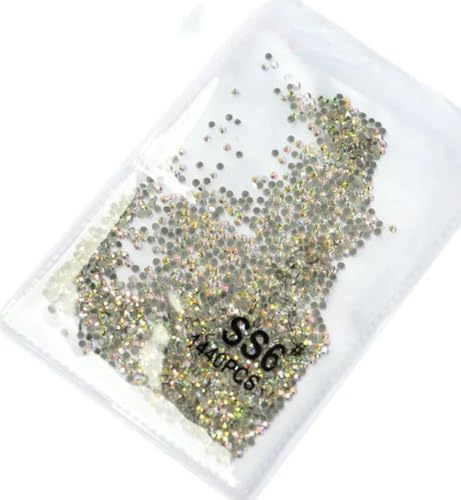 SS3-ss8 1440 Stück Klares Kristall AB Gold 3D Nicht HotFix FlatBack Nail Art Strass Dekorationen Schuhe und Tanz Dekoration-Kleber AB SS6 1440 Stück von DEFRTG