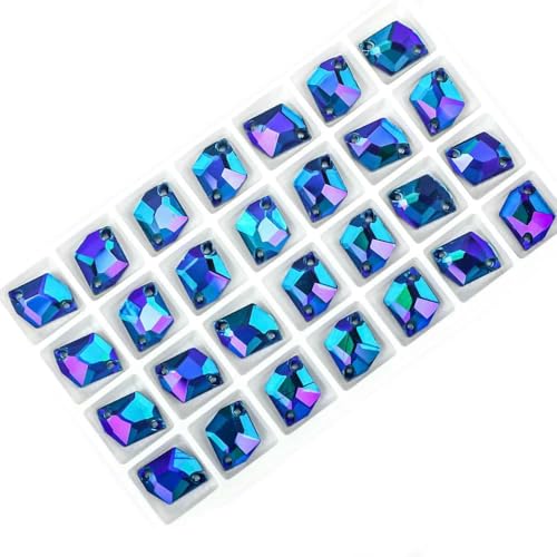 Strasssteine zum Aufnähen, spezielle Form, flache Rückseite, Kristall-Strasssteine für Kleidung, DIY, Hochzeitskleid, Zubehör, C29, 17 x 21 mm, 12 Stück Strasssteine zum Aufnähen, spezielle Form, flache Rückseite, Kristall-Strasssteine für Kleidung, DIY, Hochzeitskleid, Zubehör, C29, 17 x 21 mm, 12 Stück von DEFRTG