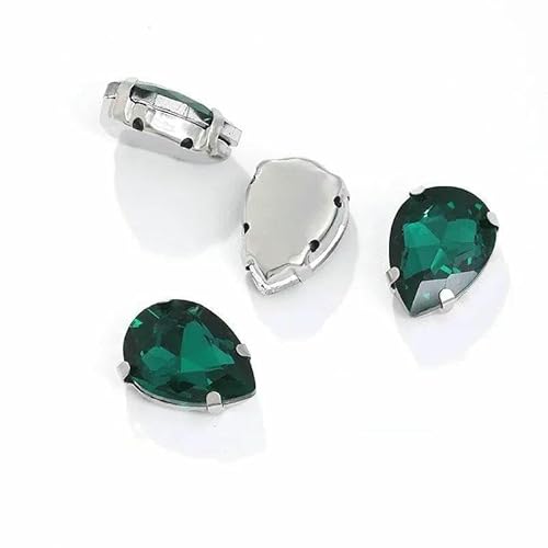 Wassertropfen-Klauen-Strass-Nähnadeln für DIY-Taschenstickerei-Bastelzubehör, Edelstahlbasis, Handnähwerkzeuge-SDZZ001-12-10 x 14,0 mm-10 Stück Wassertropfen-Klauen-Strass-Nähnadeln für DIY-Taschenstickerei-Bastelzubehör, Edelstahlbasis, Handnähwerkzeuge-SDZZ001-12-10 x 14,0 mm-10 Stück von DEFRTG