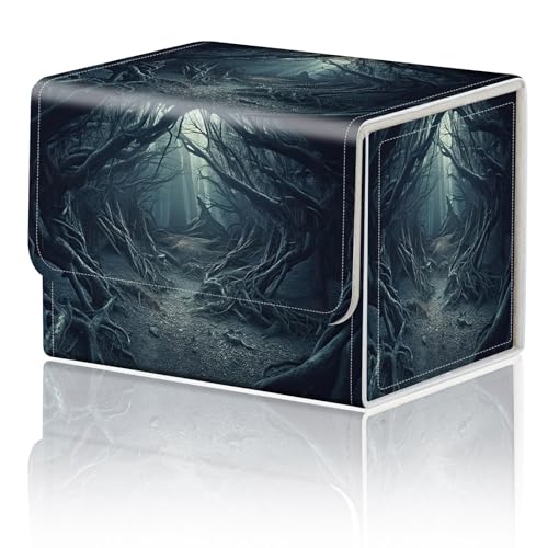 Kartenspiel Aufbewahrungsbox TCG Deck Box MTG Card Box Organizer Sammelkartenetui Kommandant Deck Box TCG Card Aufbewahrungsbox Magnetverschluss Kreatives Muster Bis zu 200 Karten, Seltsamer von DEGDFSGR