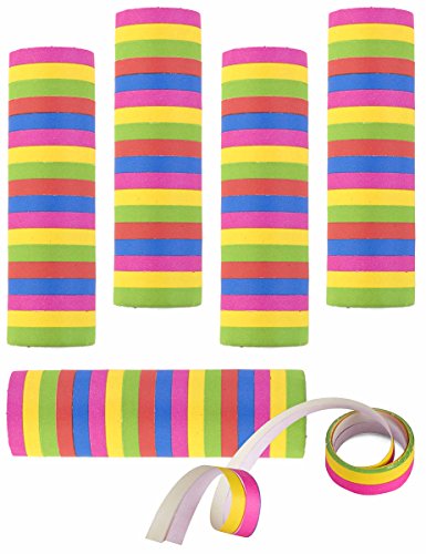 DEGUISE TOI VEGAOO - 5 Rollen Luftschlangen - 5 Rollen mit je 18 Luftschlangen - Einheitsgröße - Multicolore - Partydeko - Papier - Carnaval von DEGUISE TOI