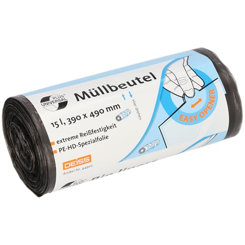 Müllbeutel DEISS UNIVERSAL PLUS 15 L, 50-er Pack von DEISS