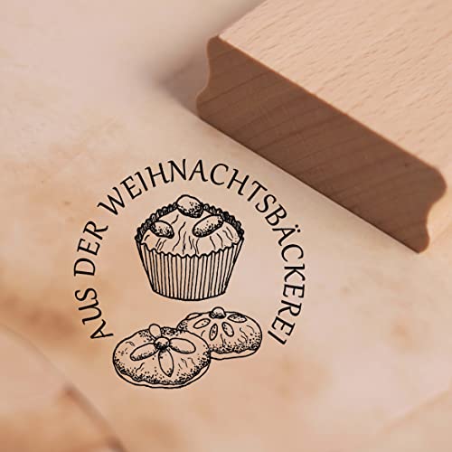 Motivstempel Aus der Weihnachtsbäckerei Stempel Kuchen Muffin 38mm x 38mm von DEKO-LANDO