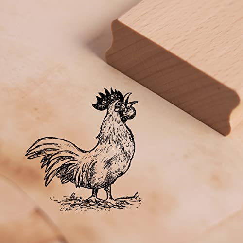 Motivstempel Hahn kräht Stempel 45 x 48 mm von DEKO-LANDO