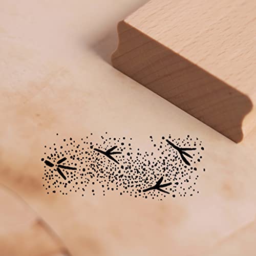 Motivstempel Vogelspuren im Sand Stempel 68mm x 28mm von DEKO-LANDO