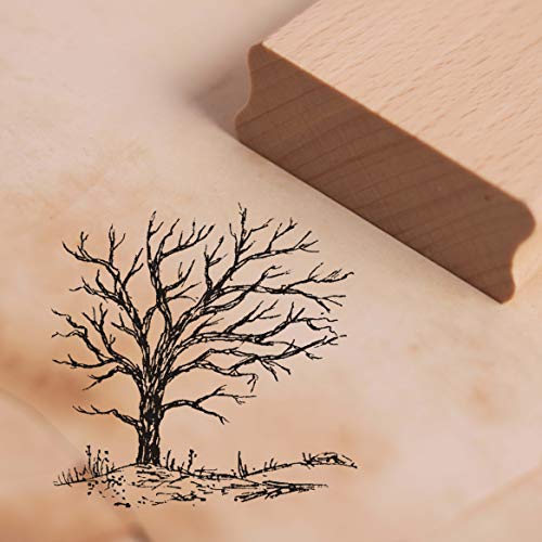 Stempel Baum ohne Blätter Landschaft - ca. 38 x 38 mm von DEKO-LANDO