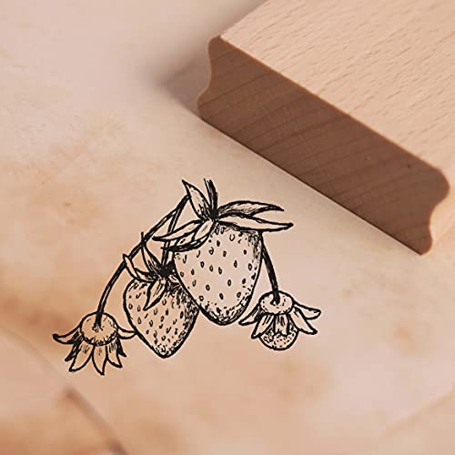 Stempel Erdbeeren - Motivstempel ca. 48 x 35 mm von DEKO-LANDO