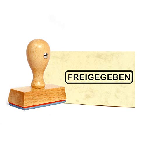 Stempel Freigegeben - Holzstempel - 49 x 9 mm von DEKO-LANDO