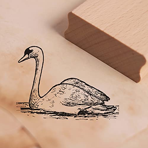 Stempel Schwimmender Schwan - Motivstempel ca. 48 x 35 mm von DEKO-LANDO