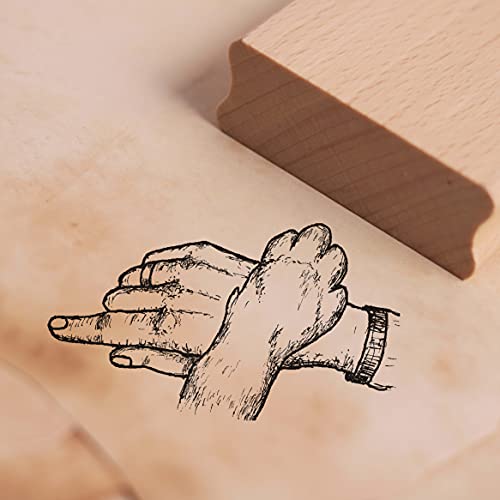 Stempel Tierfreundschaft - Pfote Hand Motivstempel ca. 48 x 27 mm von DEKO-LANDO