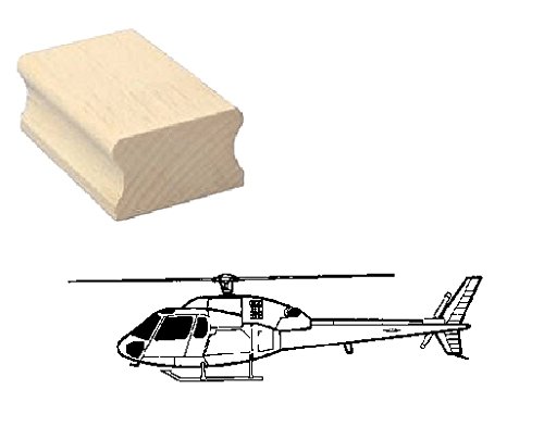 Stempel Holzstempel Motivstempel « HUBSCHRAUBER 01 » Scrapbooking - Embossing Kinderstempel Pilot Flugzeug Helikopter von DEKOLANDO