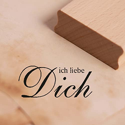 Stempel Ich liebe dich - Holzstempel 50x30mm von DEKOLANDO