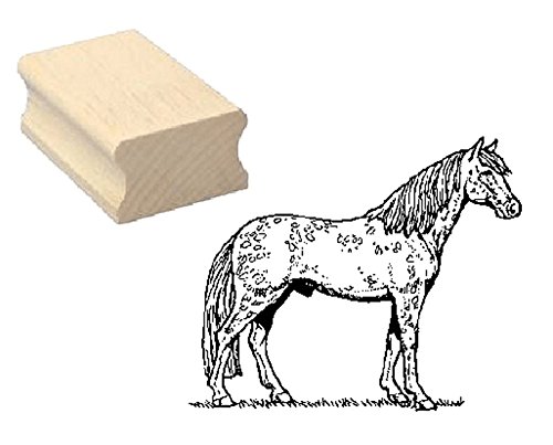 Stempel Holzstempel Motivstempel « PFERD APPALOOSA » Scrapbooking - Embossing Kinderstempel Tierstempel Reiten Reiterhof Reiter von DEKOLANDO