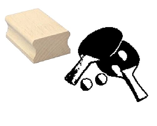 Stempel Holzstempel Motivstempel « TISCHTENNISSCHLÄGER » Scrapbooking - Embossing Tischtennis Tischtenniskelle von DEKOLANDO